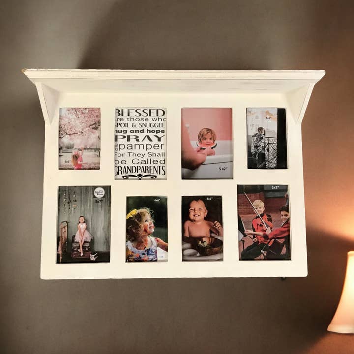 Chesapeake Collage 8 Photo Wall Frame Display Shelf for wholesale by Wilco Home