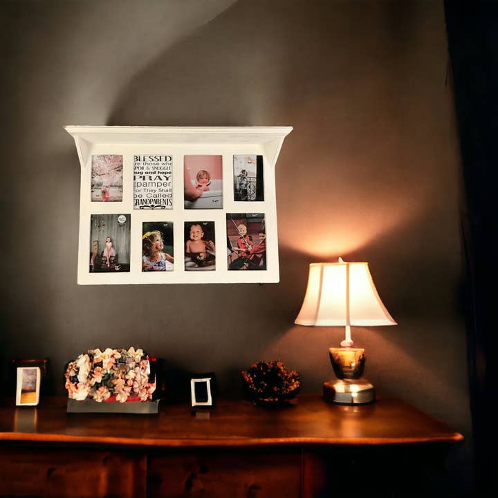 Wilco Home - Wholesale Picture Frame - Chesapeake Collage 8 Photo Wall Frame Display Shelf