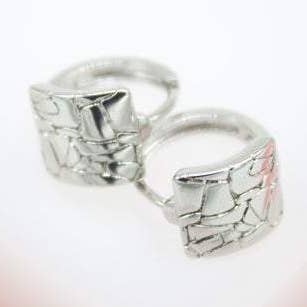 18K Rhodium fyldt krakket Huggies øreringe for engroshandel hos MIA Jewelry