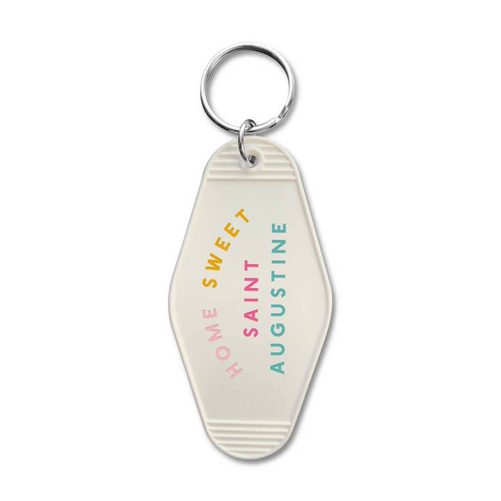 Retro Hotel Keychain - Home Sweet Saint Augustine for wholesale by Declaration & Co