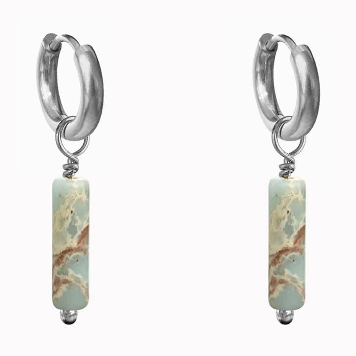 Orecchini a tubo in argento turchese per la vendita all'ingrosso da parte di Don' aparte