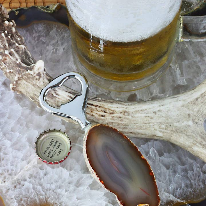 Natural Stone Bottle Opener Citrine, Agate, Rose and Crystal and other Purchase Wholesale bag opener. Free Returns & Net 60 Terms on Faire trending on Faire.