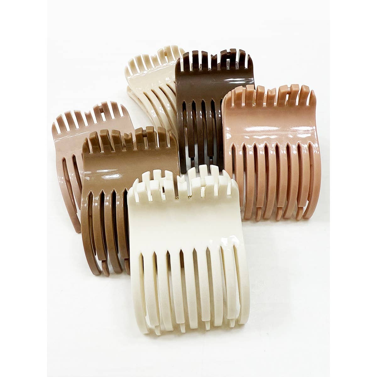 MIX COLOR Neutral Colors of Flat Hair Clips for wholesale on Faire8