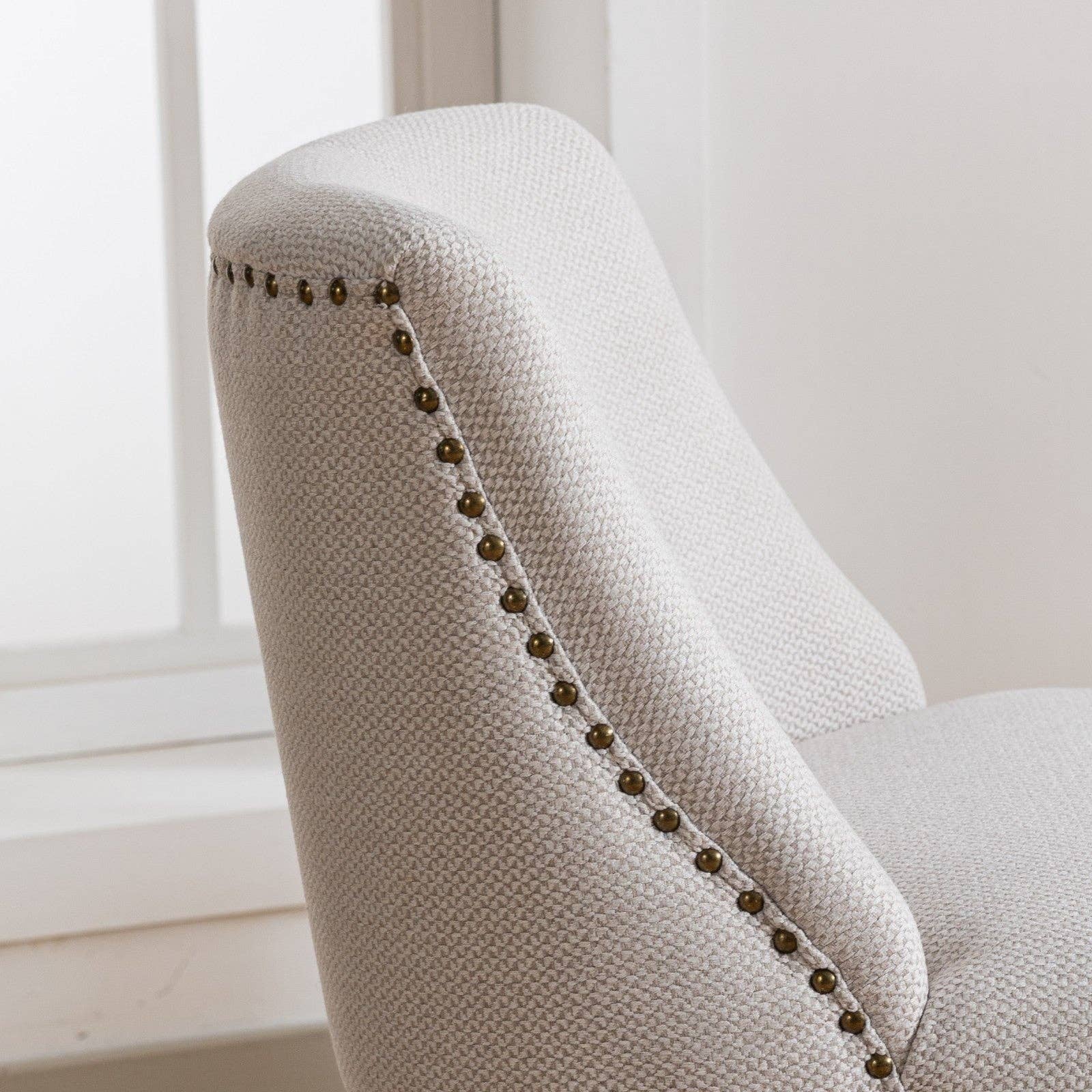 HOMYCASA DESIGN INC - Wholesale Stool - Swivel Bar Stools Set Ivory Fabric 26 Inch Height11