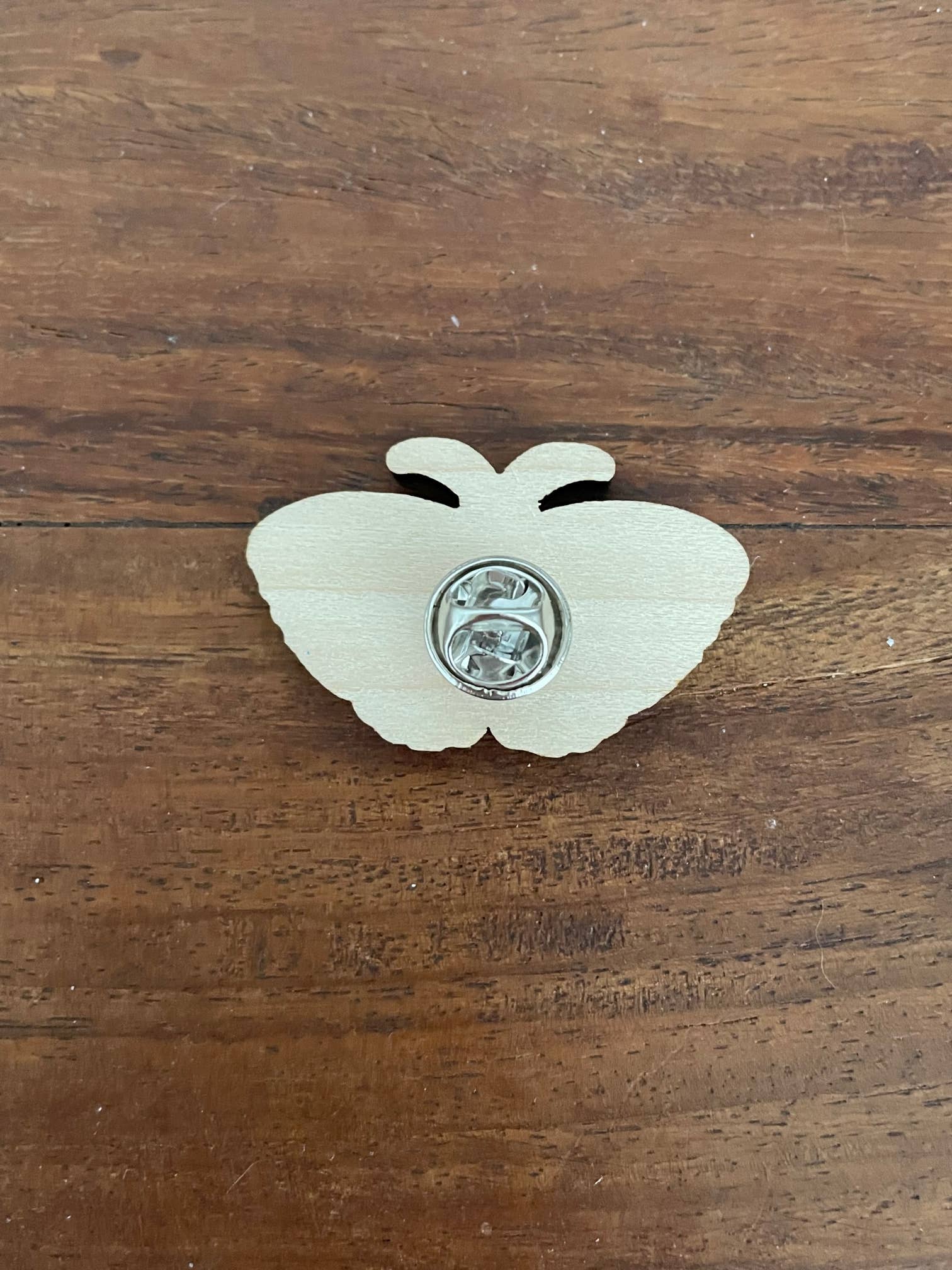 Oli Jolly Ink - Wholesale Lapel Pin/Button - Bipolar Moth - Wooden Pin2