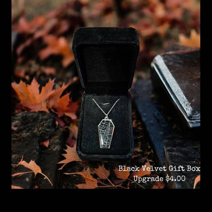 Hell Kitten RVA - Wholesale Pendant/Charm Necklace - Real Spiderweb Coffins Silver (Necklace)