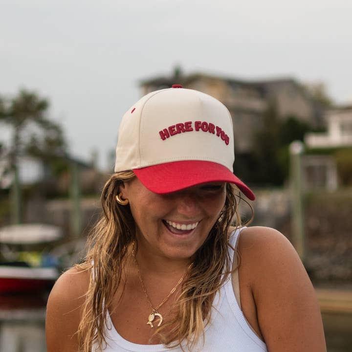 Red Trucker Hat for wholesale by Here For You Clothing