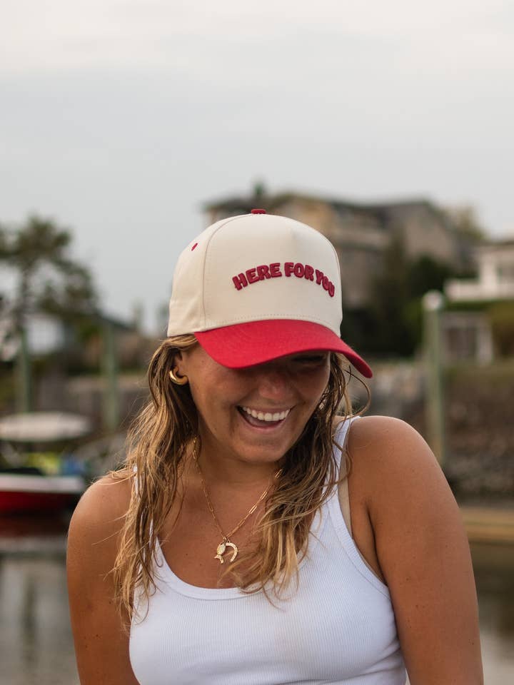 Red Trucker Hat for wholesale by Here For You Clothing