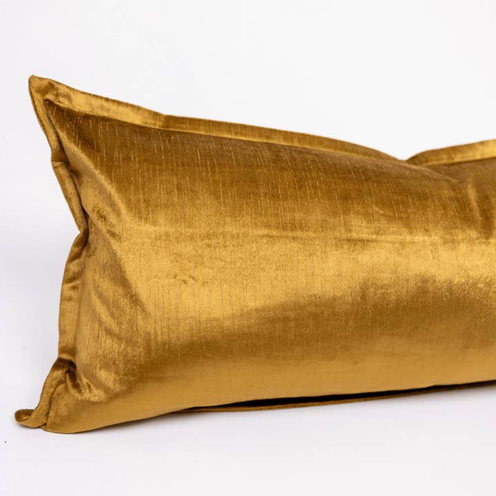 BHD HOME - Wholesale Lumbar pillow - Velvet Flange Gold Long Lumbar Cushion 40 x 90cm4