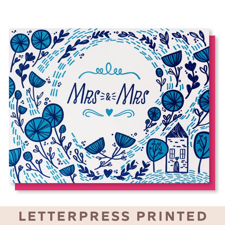 Paper Parasol Press - Wholesale Wedding Card - Mrs and Mrs Card
