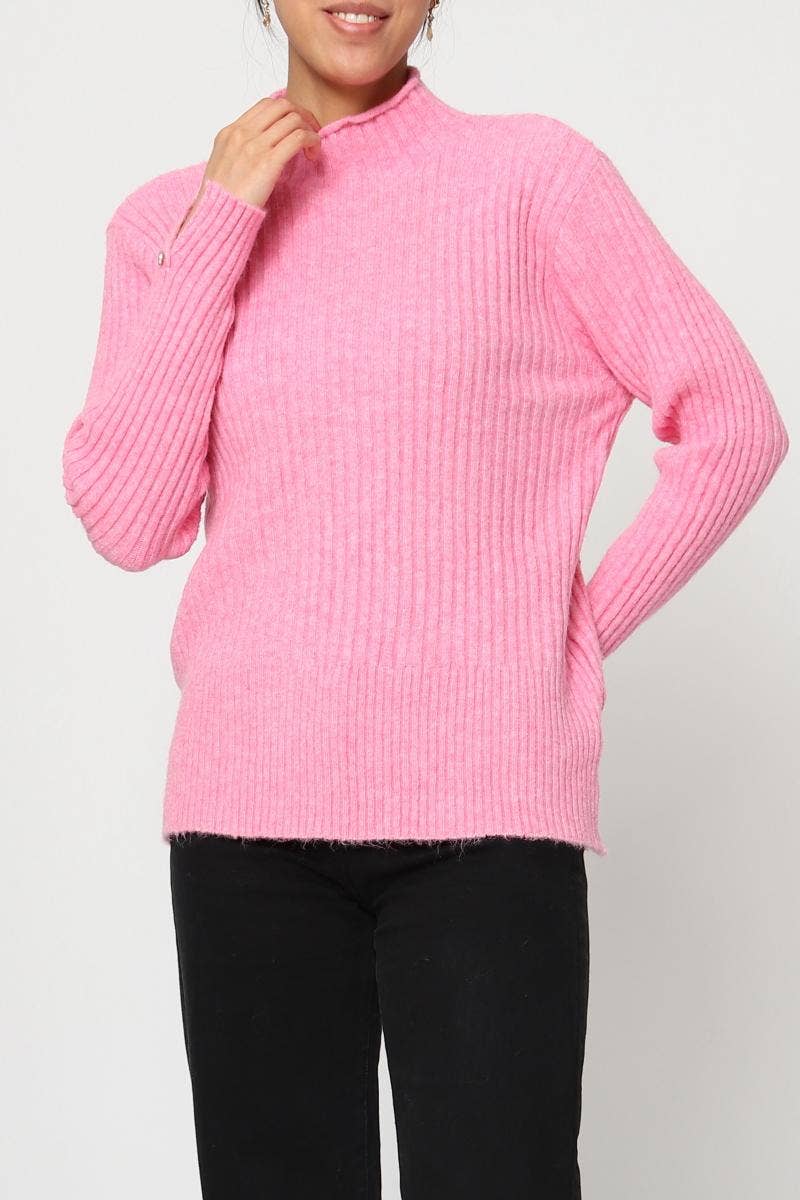 DIX-ONZE - Wholesale Knit Sweater - Women's - Ribbed Knit Sweater with Wavy Finish – Soft Ribbed Knit10