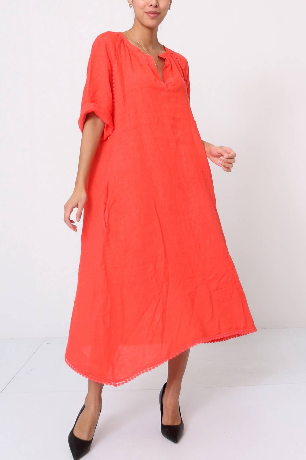 LÉA & LUC - Wholesale Dress - Women's - Long dress in 100% linen REF.716135