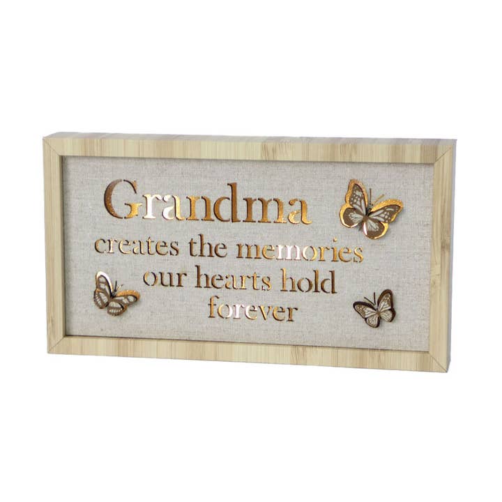 Cloth Butterfly Plaque- Grandma for wholesale by Tobin Tate