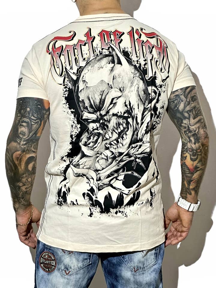 Fact of Life T-shirt „Bad Skull“ TS-74 sanddoller for engroshandel hos Fact of Life