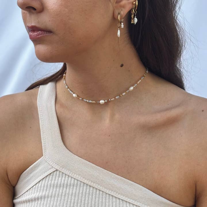 Luna.Foundling - Wholesale Beaded/pearl necklace - Exhale Necklace8