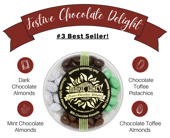 Maisie Jane’s - Wholesale Chocolate Covered Sweets - Festive Chocolate Delight – Almond Gift Tray2