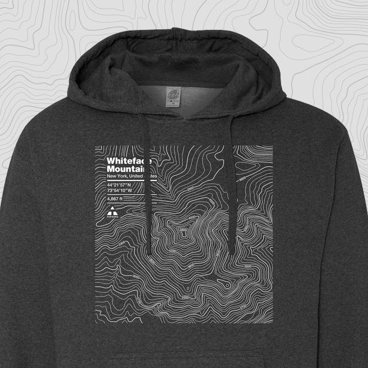 Whiteface Mountain, New York - Hooded Sweatshirt for wholesale by Topogra