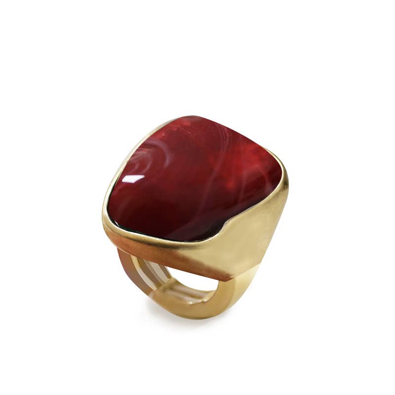 AMORINO SRL – wholesale Single stone/solitaire ring – LARGE ELASTIC RING WITH RESIN STONE - NY24100B8892