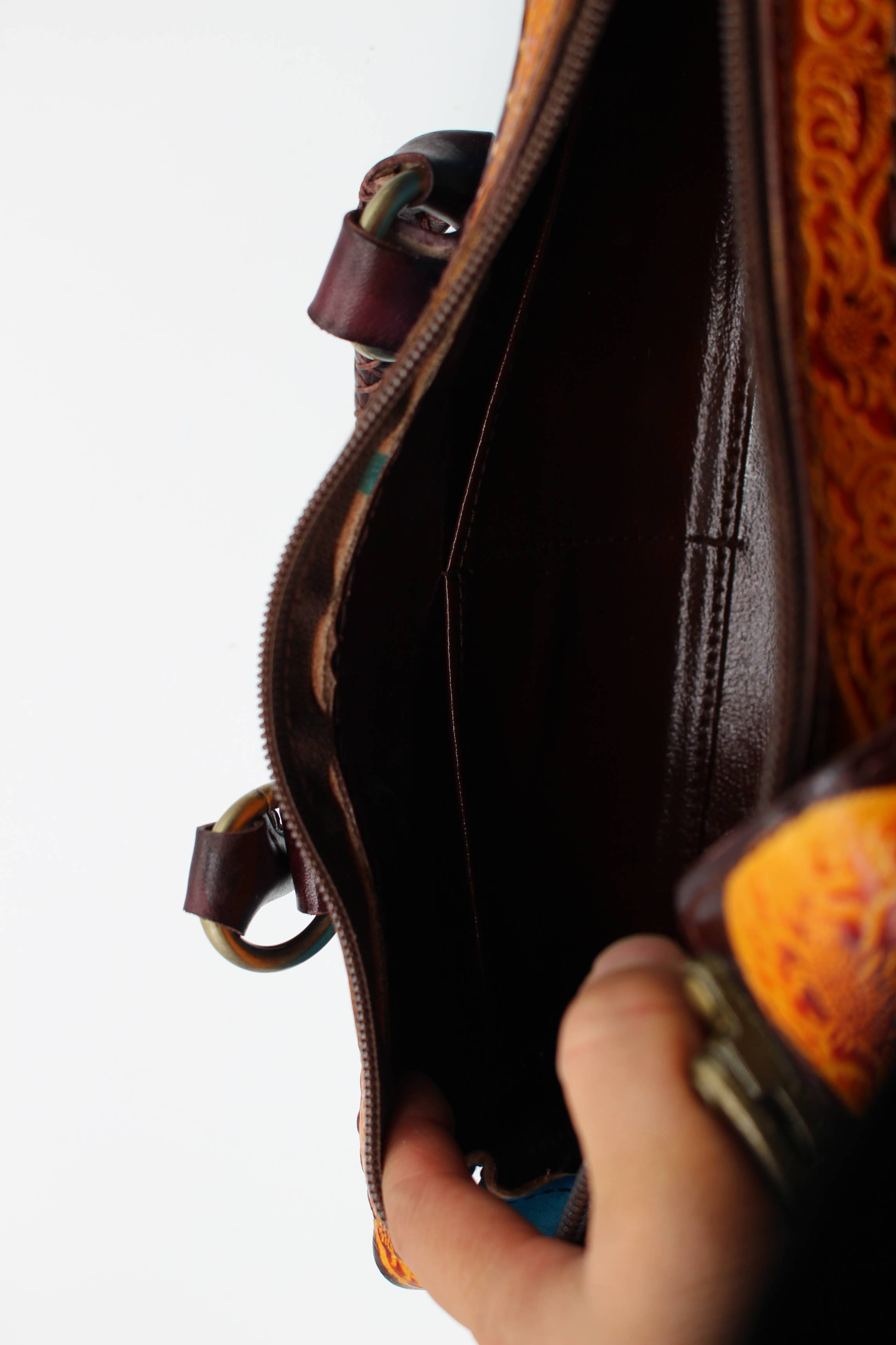 Sunflower Handmade leather inc - Wholesale Top Handle Bag - Women's - Handmade leather Jeans Handbag-blue7