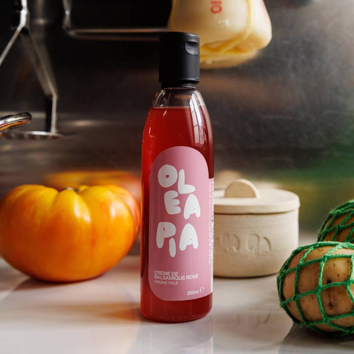 OLEA PIA - Vendita all'ingrosso Aceto - Crema all'aceto balsamico rosa 250ml 0