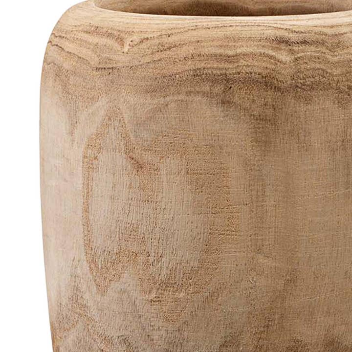 LOOMLAN - Wholesale Vase - Brown Paulownia Wood Ojai Wooden Vase5