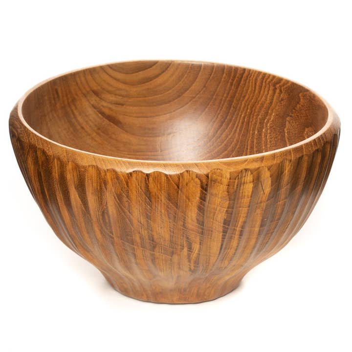 Vertical Carved Shiruwan Bowl for wholesale by Rainforest Bowls