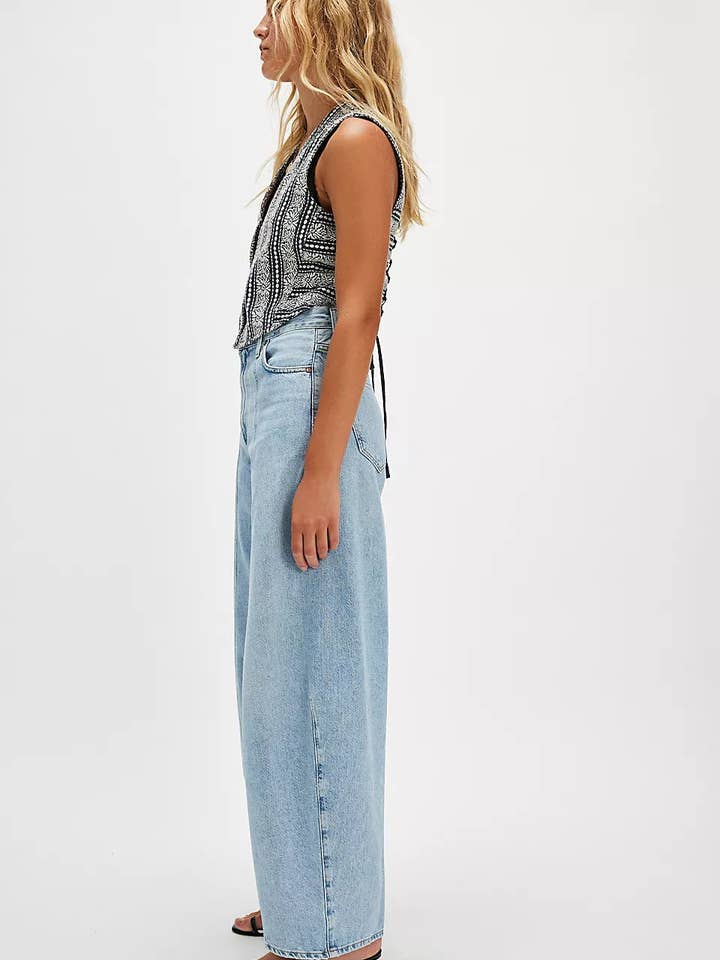 Dipped Shop - Wholesale Jeans - Women's - High Waist Denim Pant Washed Loose Jeans DPP30161