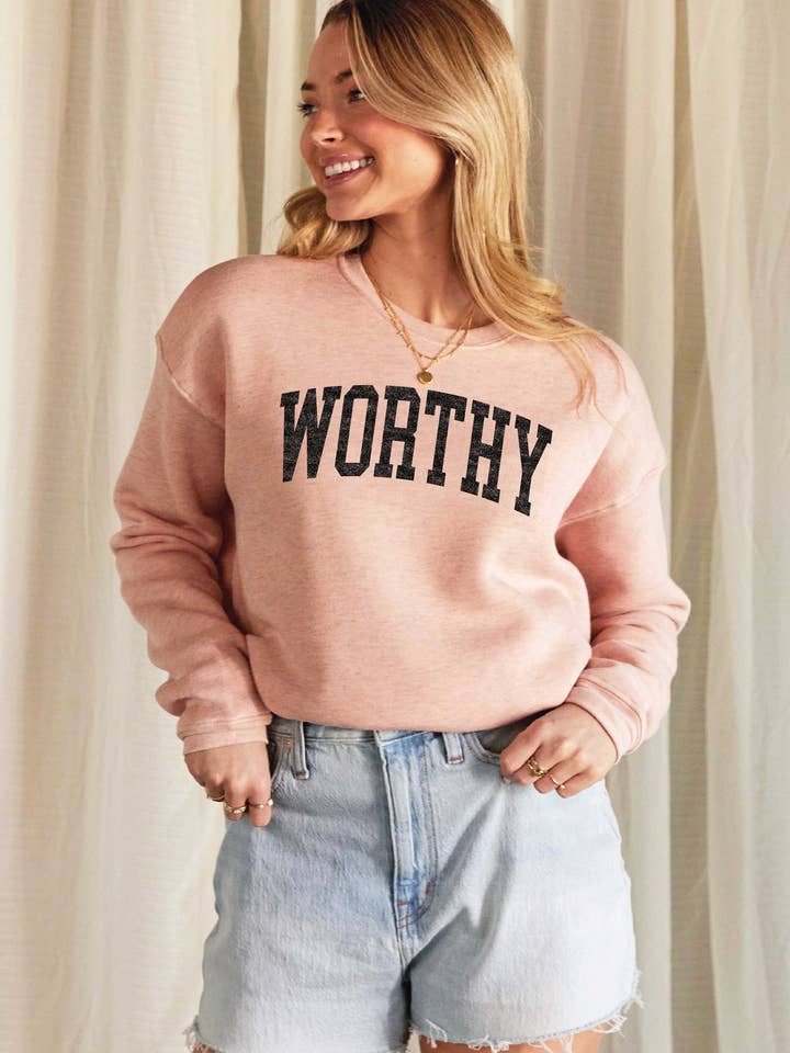 WORTHY Graphic Sweatshirt for wholesale by OAT COLLECTIVE