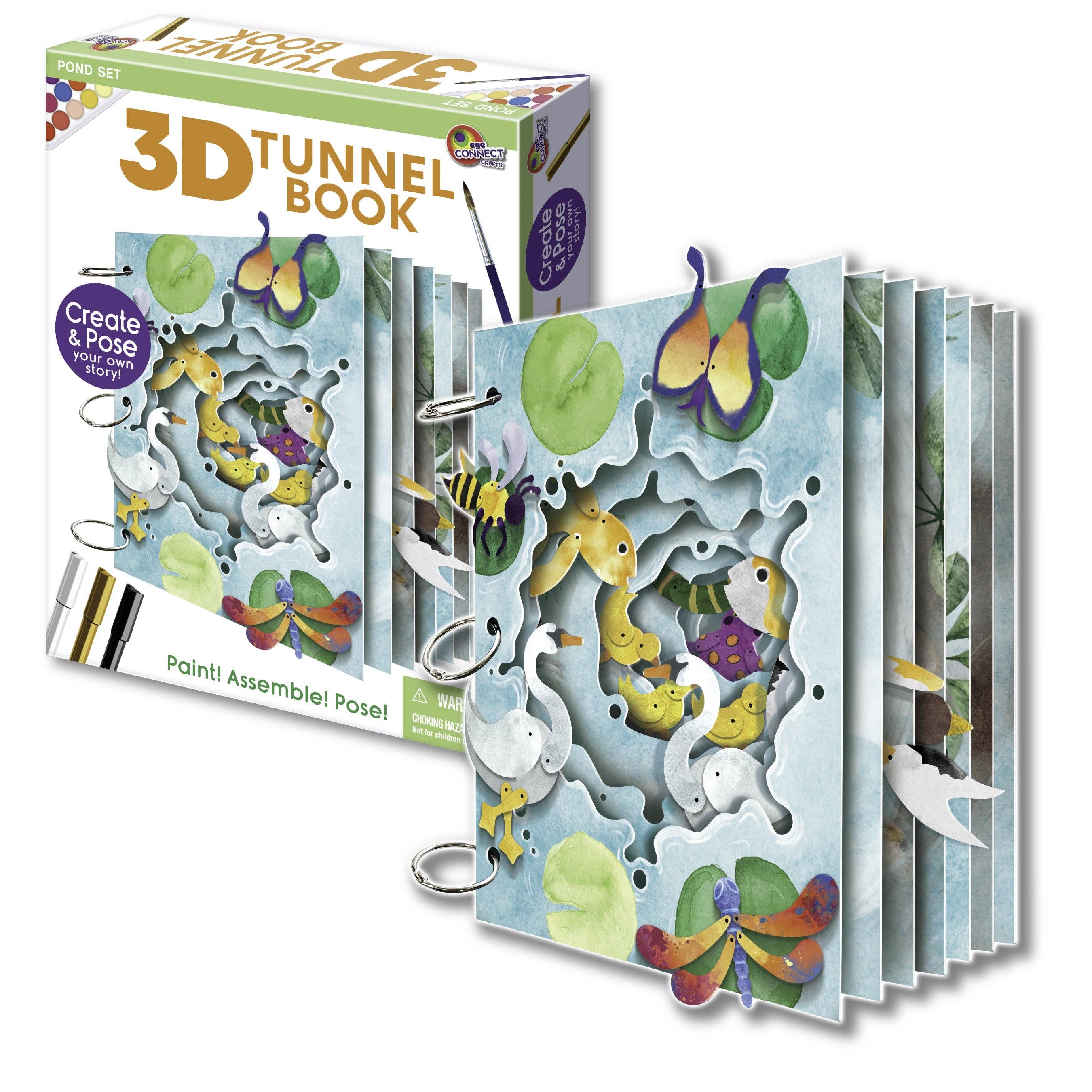 EyeConnect Crafts - Wholesale DIY Craft Kit - Kids - 3D Tunnel Book: OCEAN (Deluxe Size)21