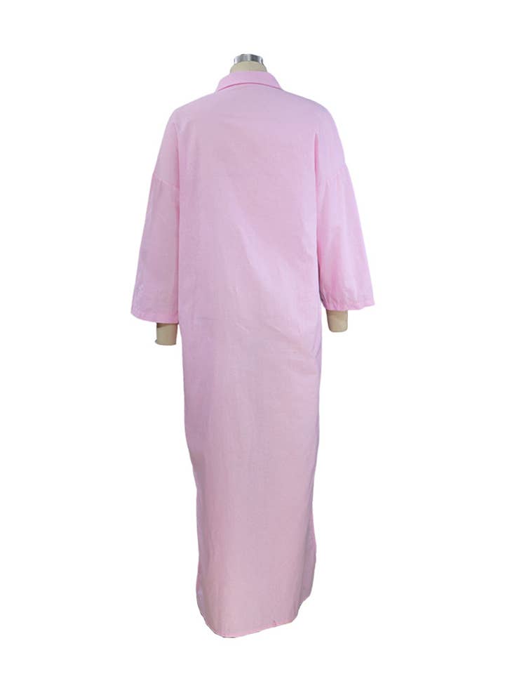 HIDDENBRAND - Wholesale Swim Cover Up - Women's - basic maxi coverup shirt dress10