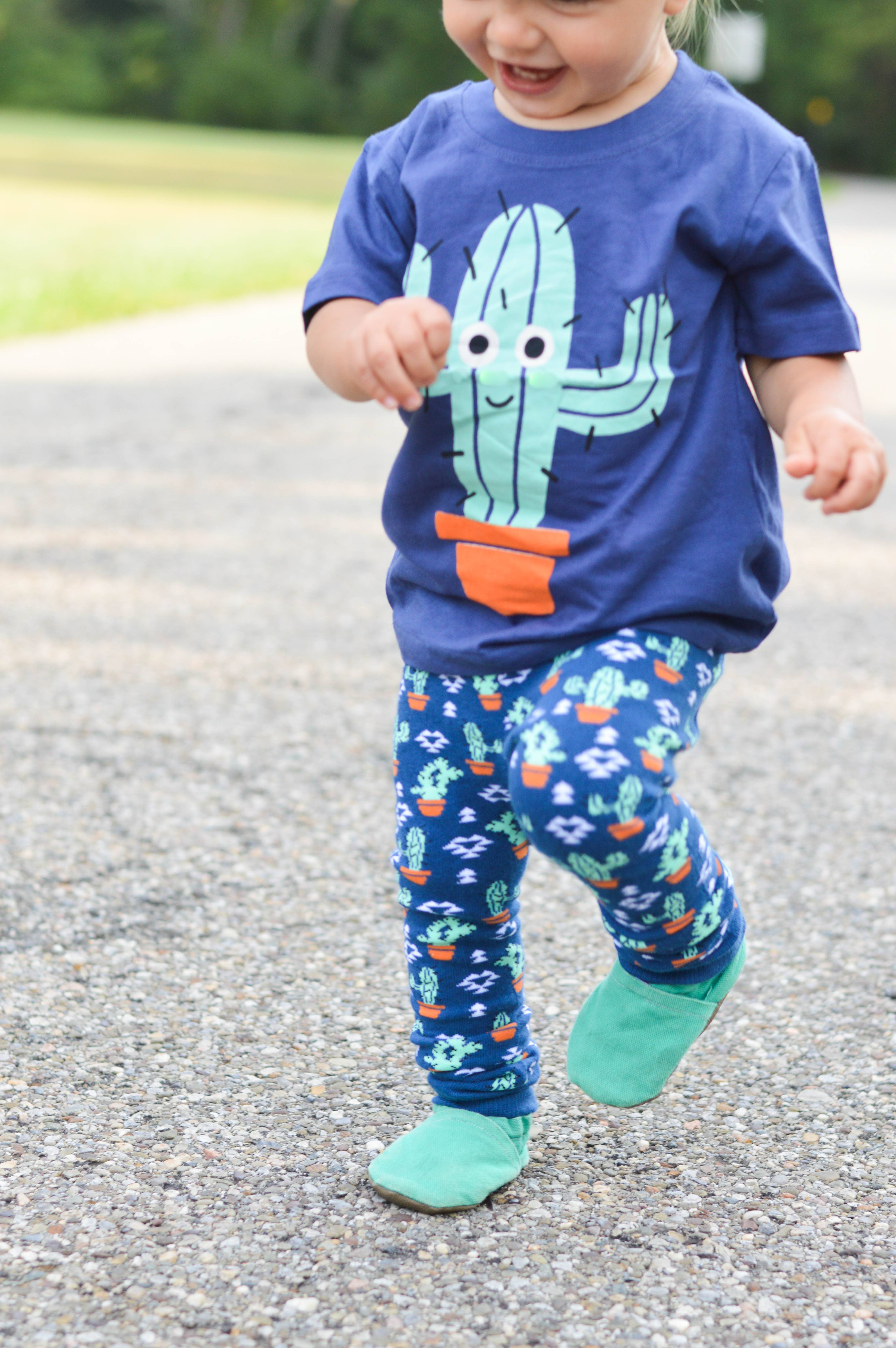 Doodle Pants – Engroshandel T-shirt - Børn – Western Prickly Cactus Shirt - Toddler og Børn1