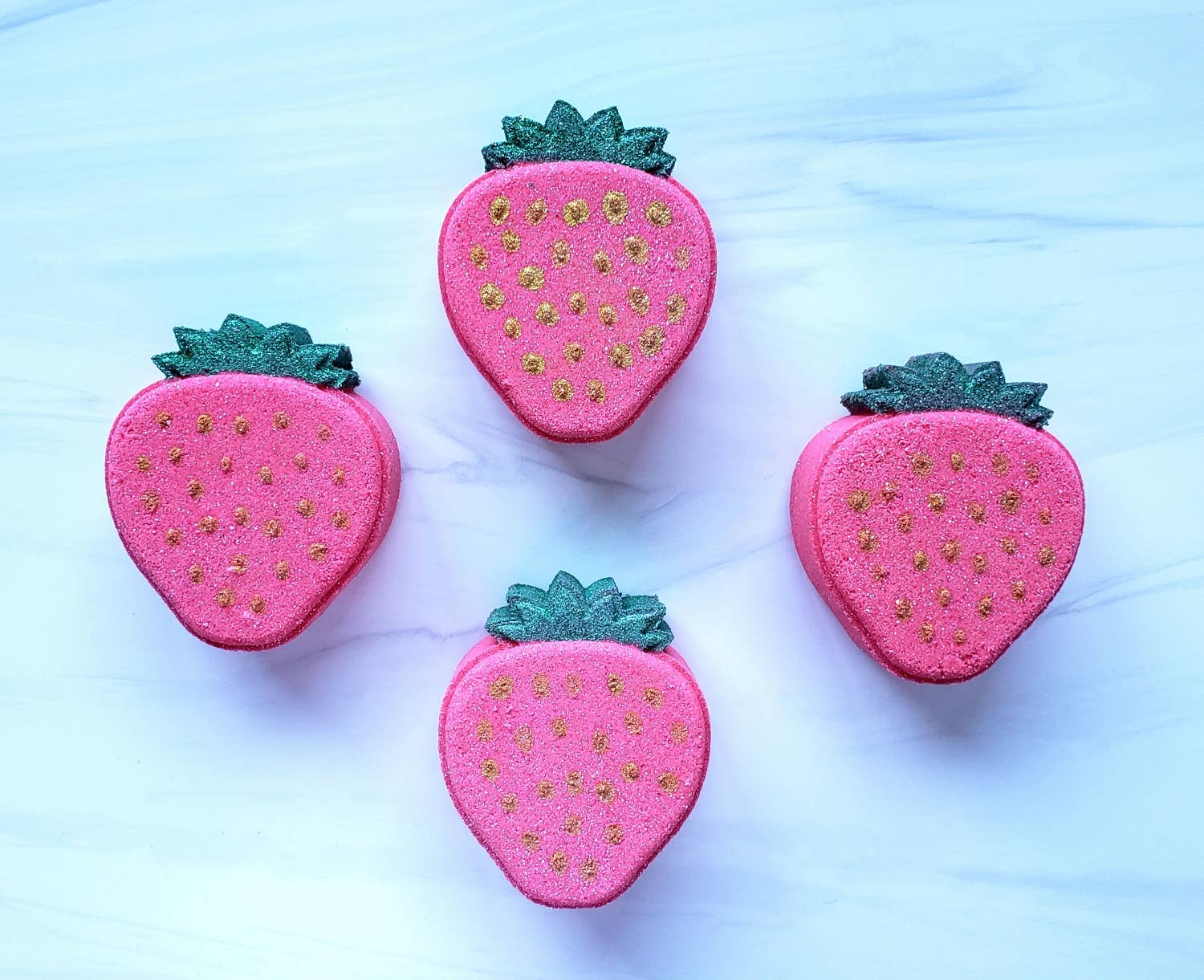 Kim's Bath Shop LLC - Vente Bombe de bain/poudre effervescente pour le bain - Bombe de bain à la fraise | Fruit | Originalité | Amusement | Parfum incroyable2