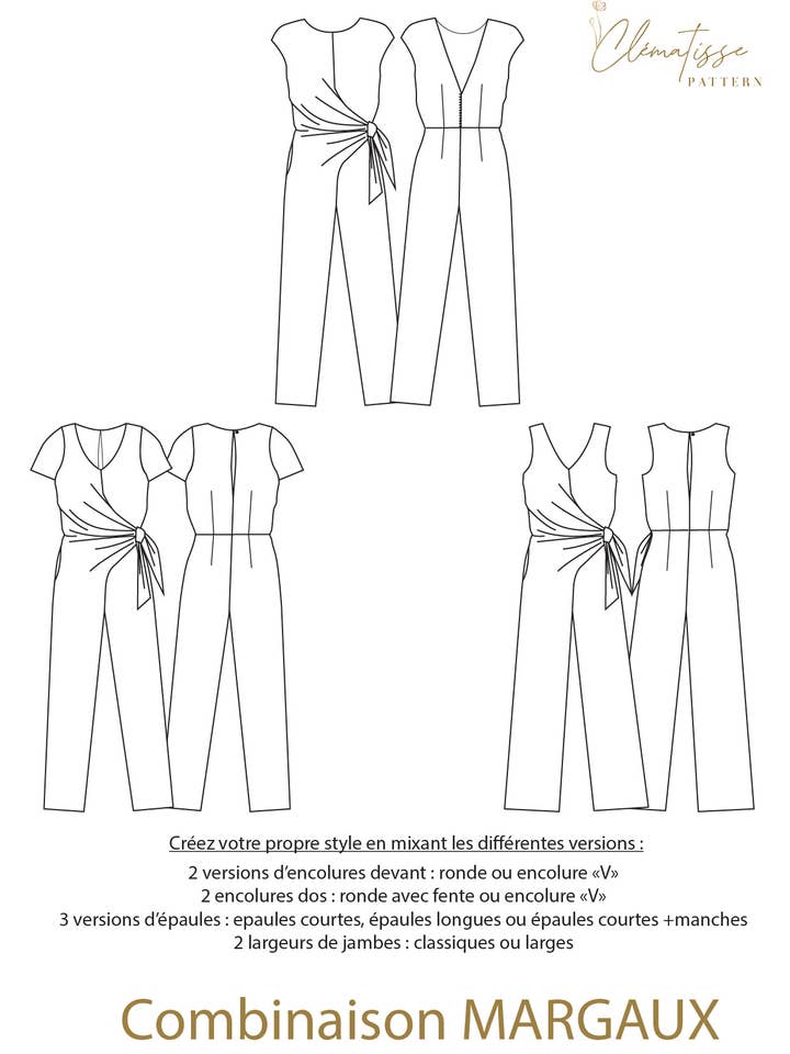 Clématisse Pattern - Wholesale Jumpsuit - Women's - Margaux Jumpsuit Pattern6