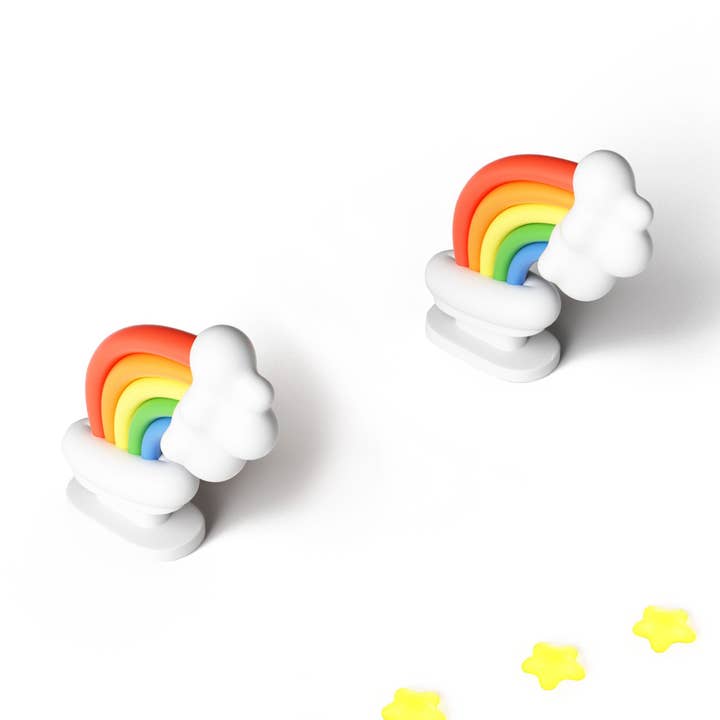 Palmes arc-en-ciel et yeux étoilés pour Sharkicks Pro pour la vente par HelloSlippers