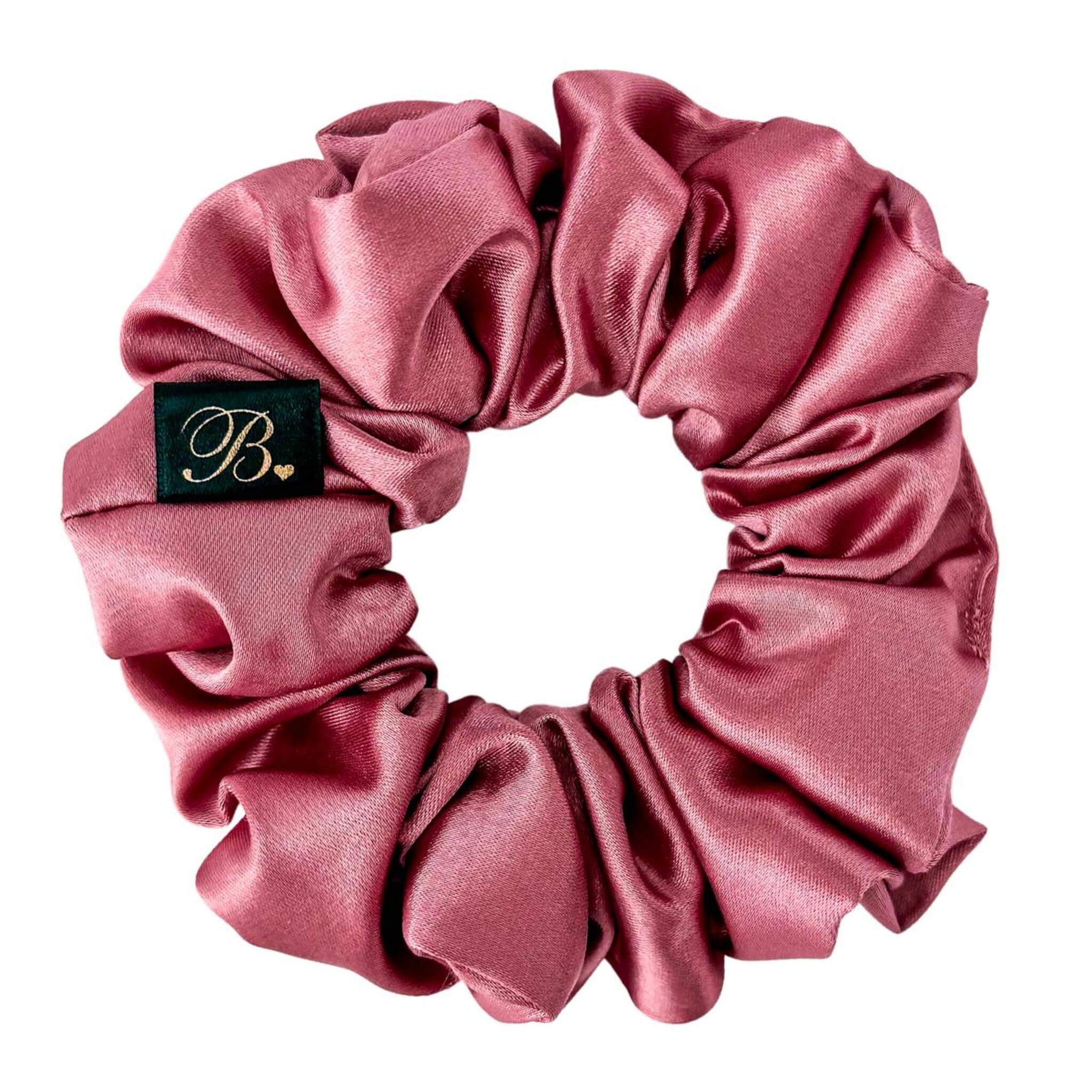 B. LUVV & CO. - Wholesale Scrunchie - Women's - Satin Scrunchie in Rose Gold1