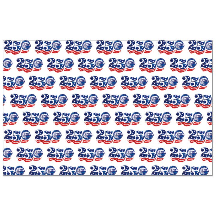 CounterArt/Highland Home/Thirstystone/CoasterStone - Wholesale Disposable placemat - Celebrate 250 Years Premium Paper Stock Placemats 24 Sheet