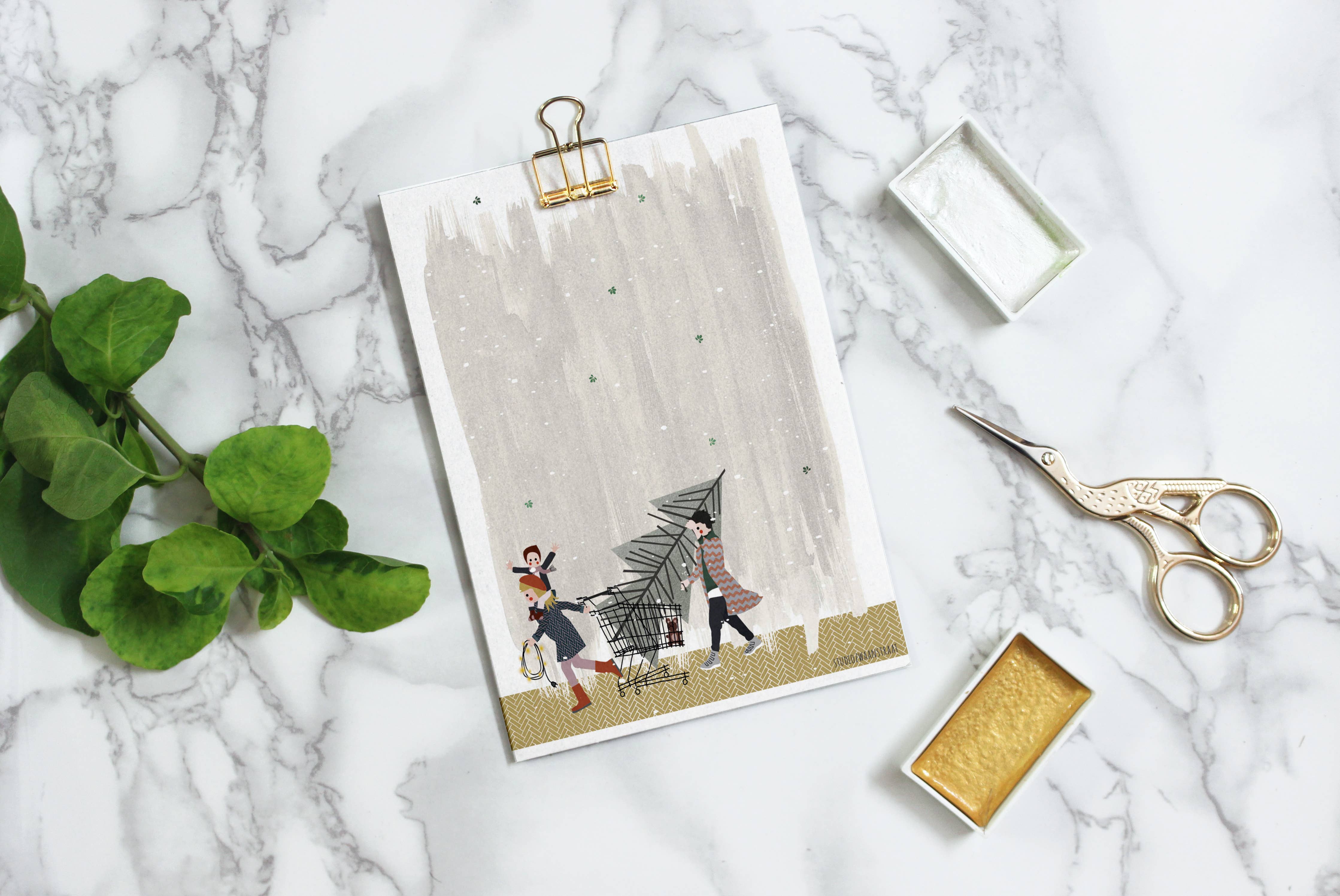 STUDIOZWAANSTRAAT - Vente Cartes postales - carte postale - série Noël - panier1