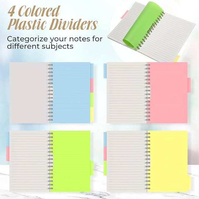 Crover - Wholesale Notebook - A5 Spiral Notebook with Dividers 3