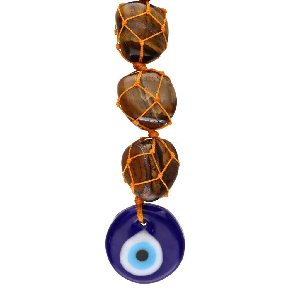 Vives de la Cortada S.L - Vente Pierre et cristal de spiritualité - Accessoire Rétroviseur avec Œil Turc et Œil de Tigre2