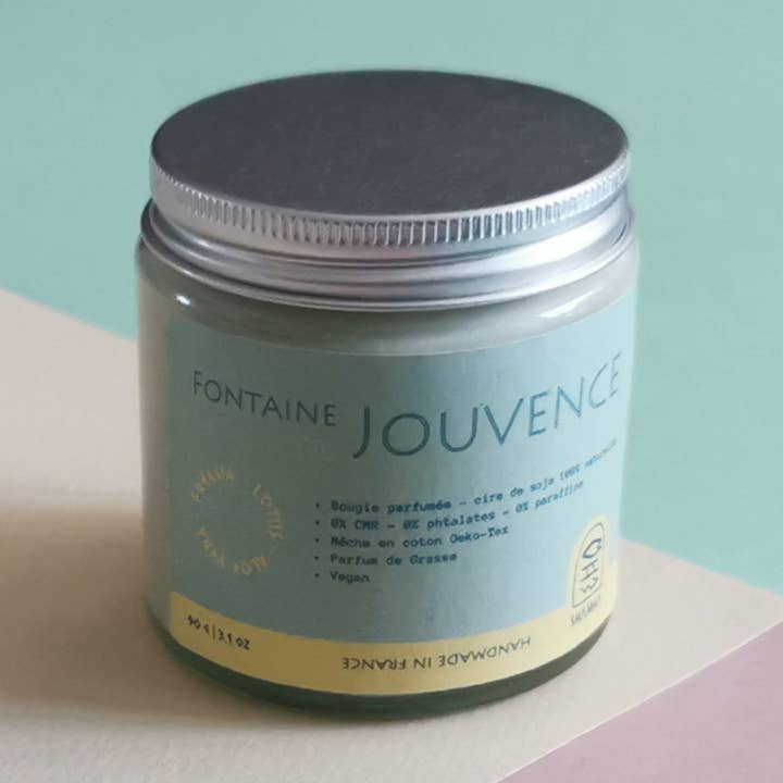 Scented Candle: Fountain of Youth (Aloe Vera) 90g for wholesale by Shamha