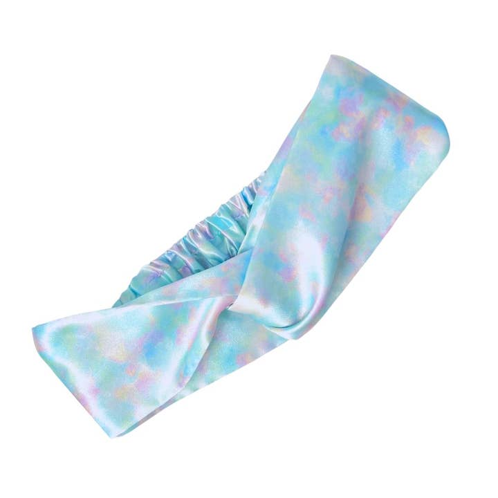 TIE DYE SILK HEADBAND - ARUBA for wholesale by Beyond Scrunchies