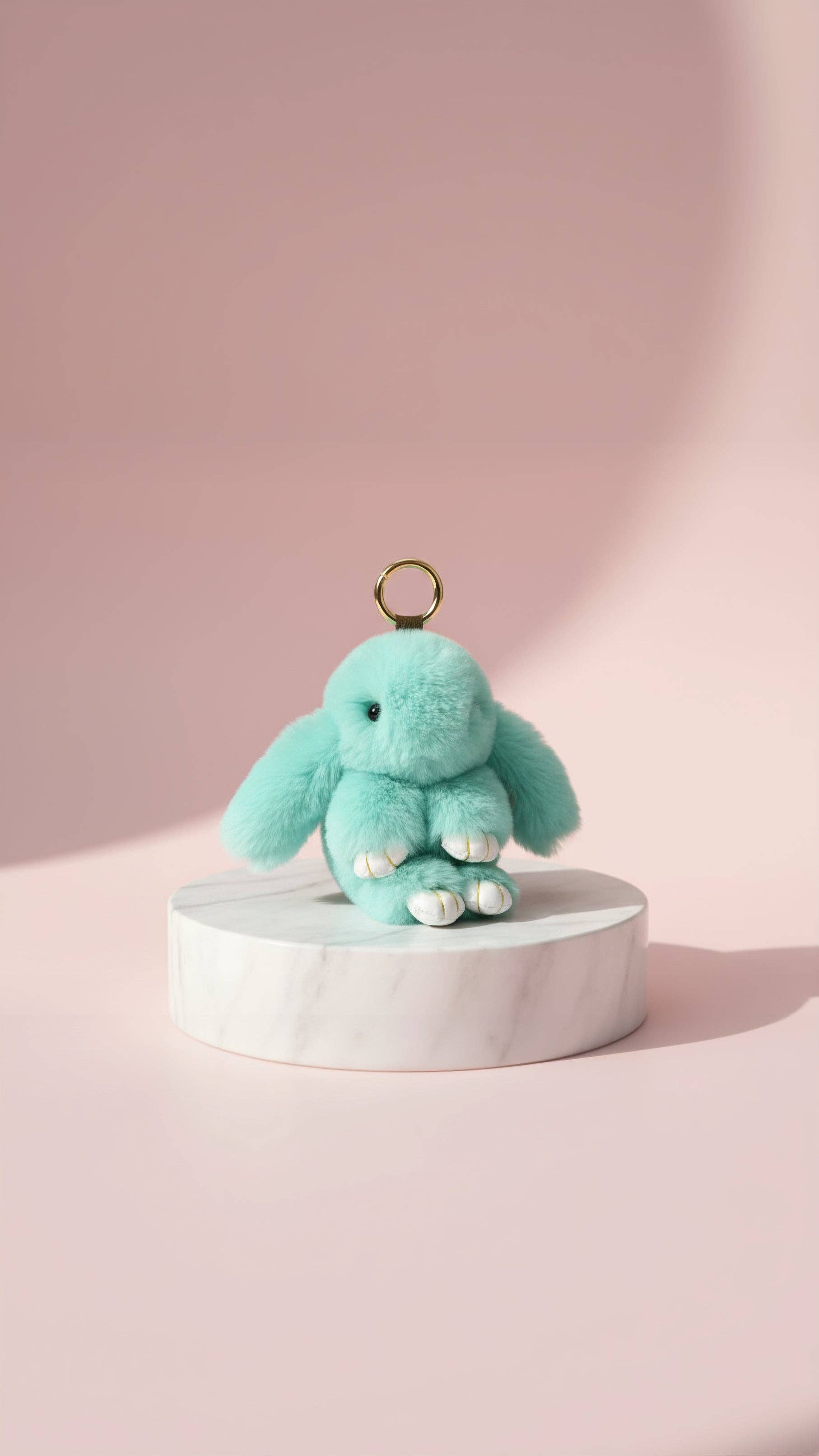 Arya Jewellery Wholesale – wholesale Keychain – Women's – Mini Fluffy Bunny Rabbit Key Ring & Bag Charm1