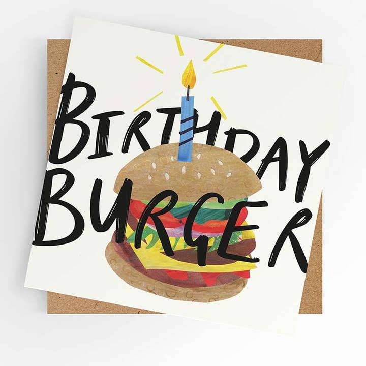 Cartão de aniversário masculino, hambúrguer de aniversário por atacado de Under the Willow Tree
