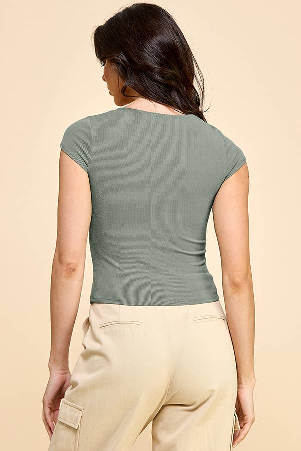 Heart & Hips - Wholesale Knit Top - Women's - RT53905A - DOUBLE LINED SQUARE NECK TOP11