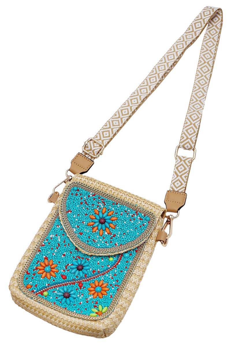 Cap Zone - Wholesale Crossbody Bag - Women's - Daisy Bohemian Artisan Beaded Crossbody Bag7