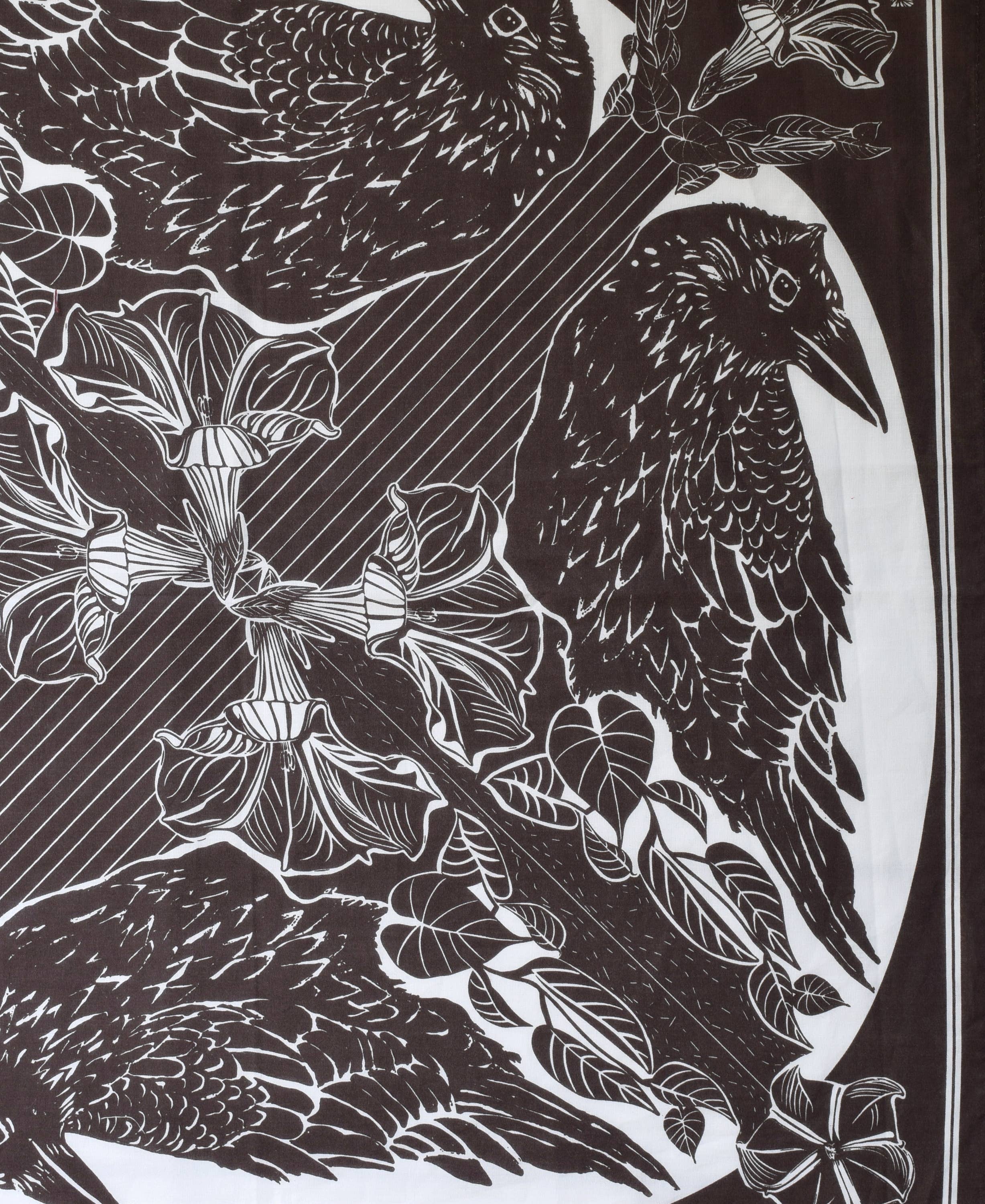 Hearth and Harrow – wholesale Bandana – Unisex – Crow Bandana - 100% Cotton - Animal Print - Hanky Ascot   5