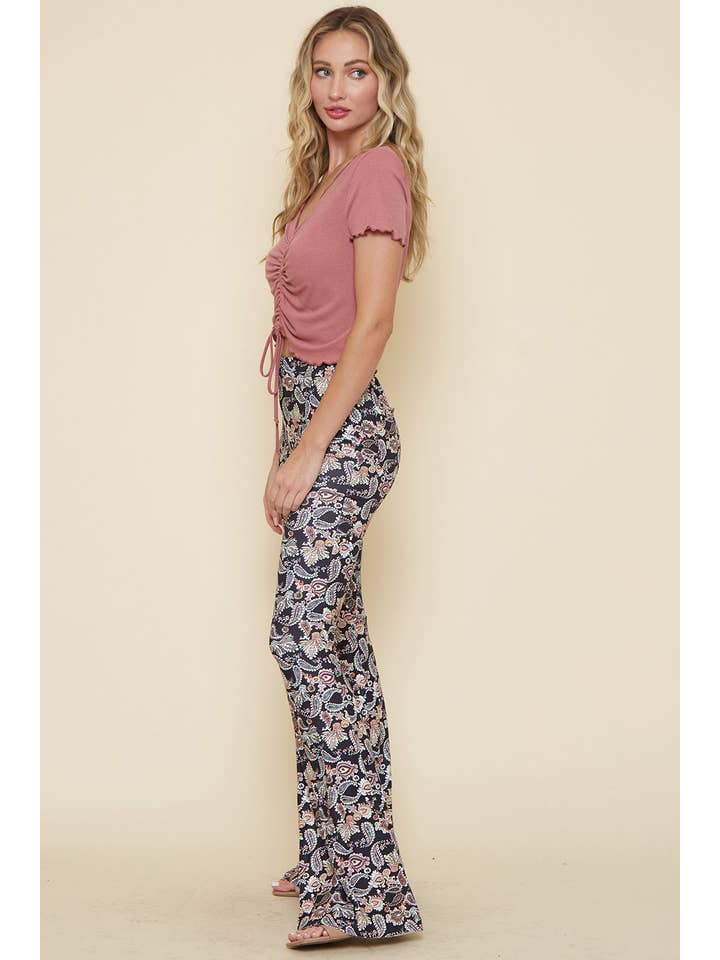 Saints & Hearts - Vendita all'ingrosso Pantalone - Donna - SIP6111L BLACK - RAZZI IN MAGLIA CON STAMPA PAISLEY6