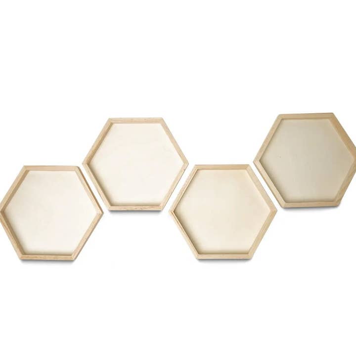 Woodpeckers Crafts - Wholesale Decorative Tray - 6" Hexagon Tray1