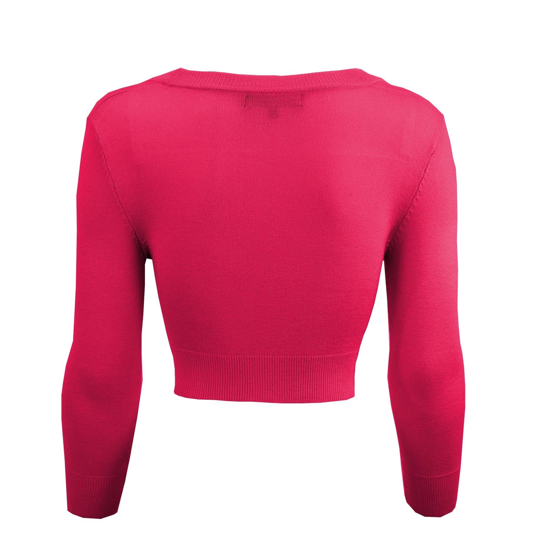 Mak - Wholesale Cardigan - Women's - Cropped Bolero 3/4 Sleeve V-Neck PLUS size Cardigan CO129PL91