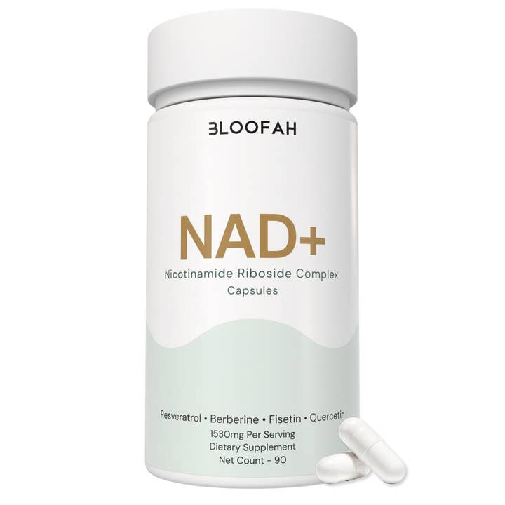 Bloofah NAD+ Capsules 1530mg | Nicotinamide Riboside with Resveratrol & 18-in-1 Herbal Blend | Cellular Energy & Healthy Aging Support (90 Vegan Capsules) for wholesale by Bloofah